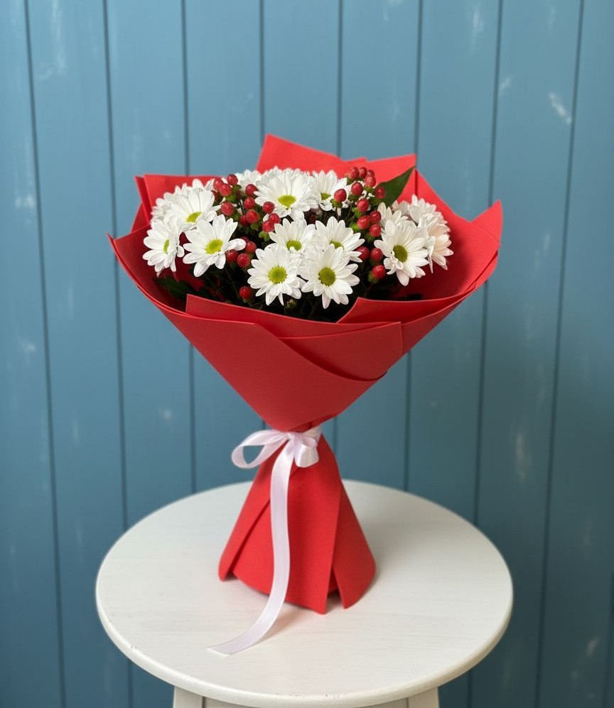 Букет цветов из: Хризантемы в Сингапай