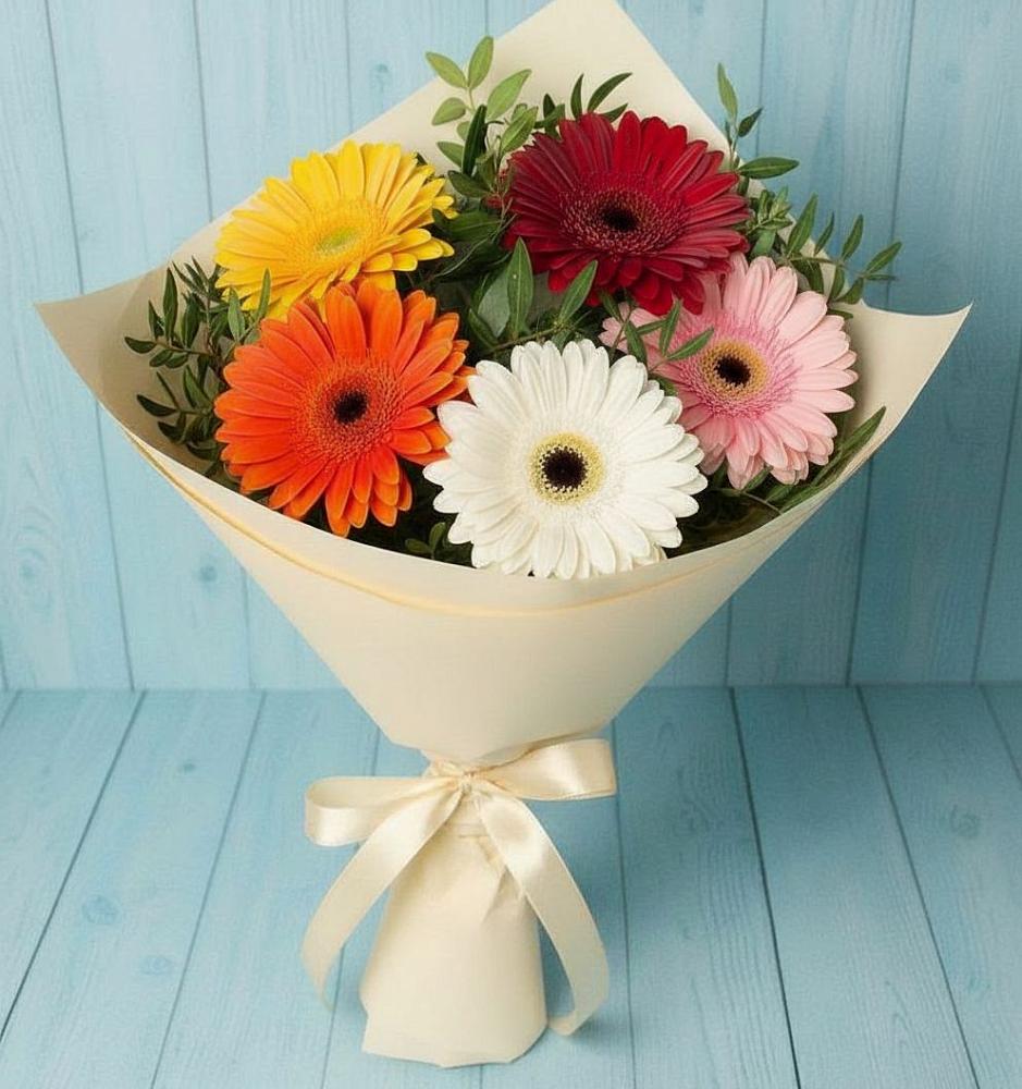 Букет цветов из: Герберы в Сингапай