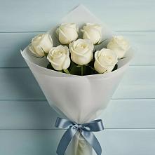 Букет 7 Белых роз Эдлесс Лав #REPLACE_PRED# Сингапай