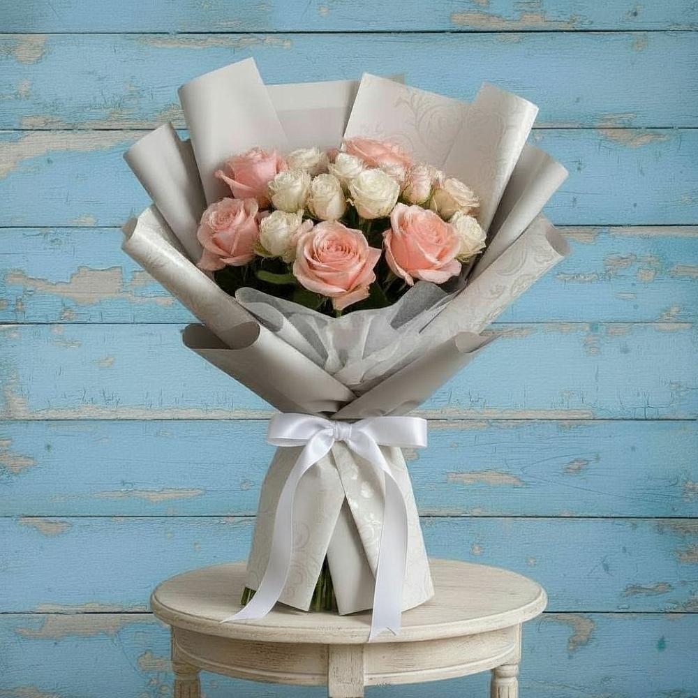 Букет цветов из: Розы в Сингапай