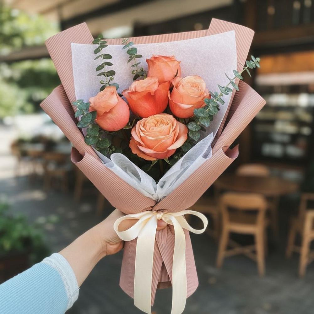 Букет цветов из: Розы в Сингапай