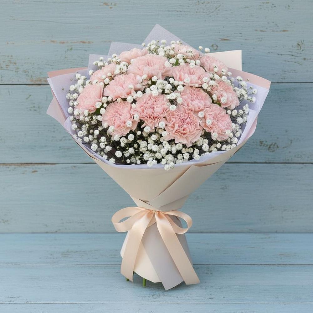 Букет цветов из: Гвоздики в Сингапай