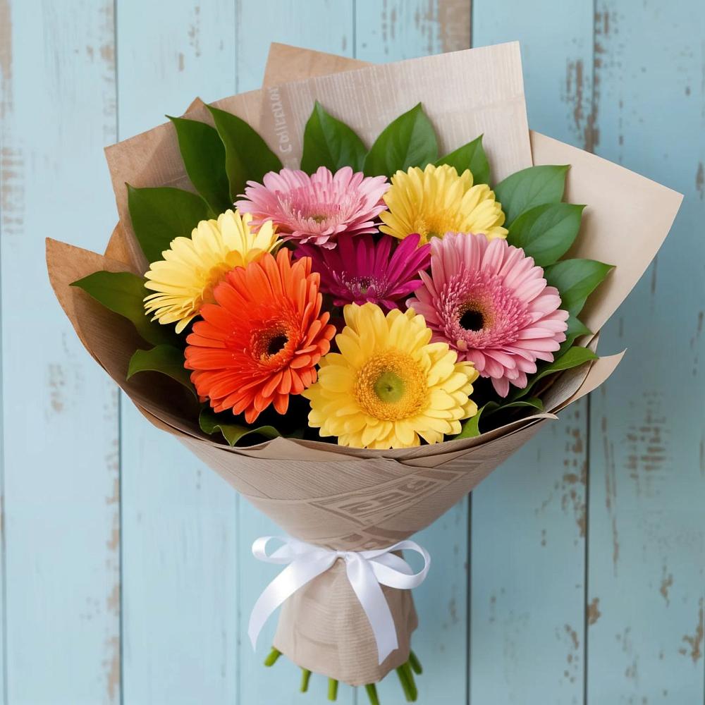 Букет цветов из: Герберы в Сингапай