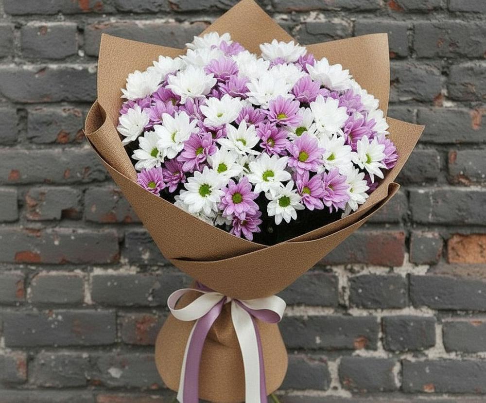 Букет цветов из: Хризантемы в Сингапай