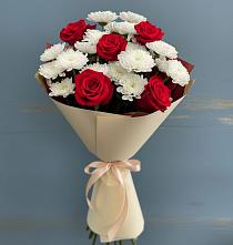 Букет цветов из:  Розы и Хризантемы в Сингапай