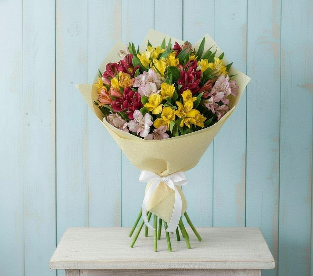 Букет цветов из: Альстромерии в Сингапай