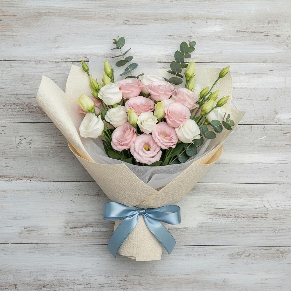 Букет цветов из: Лизиантусы в Сингапай